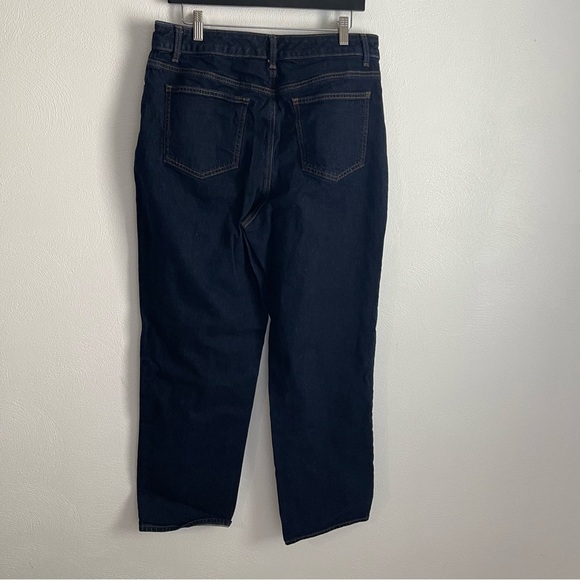 Talbots High Waist Relaxed Jeans 12 dark wash low-stretch 90s straight leg - Picture 2 of 11